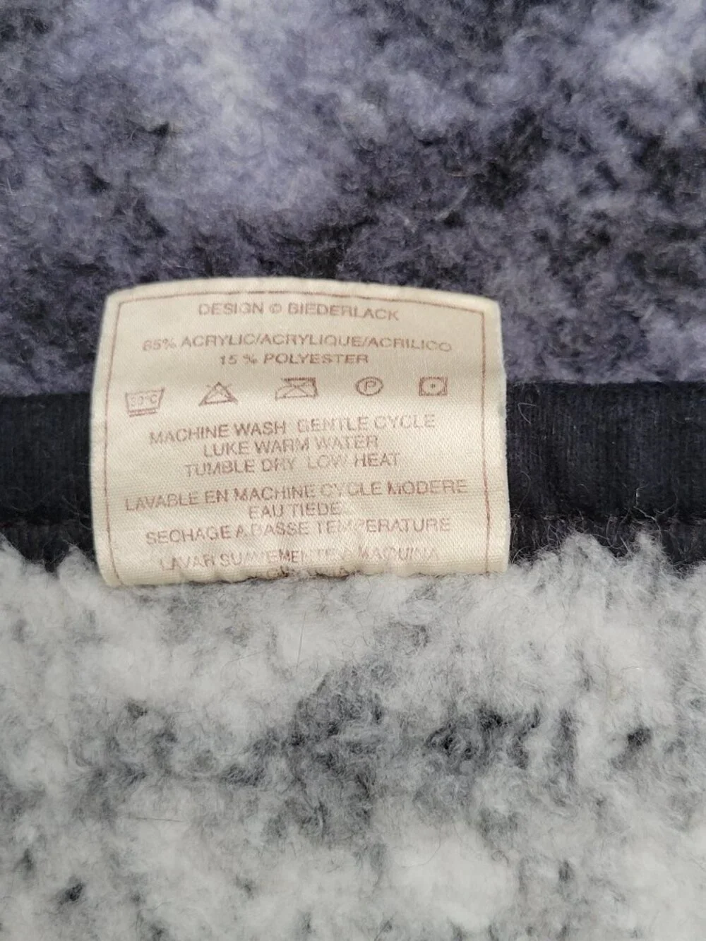 Vintage Biederlack of the Americas Reversible Throw Blanket Wolf